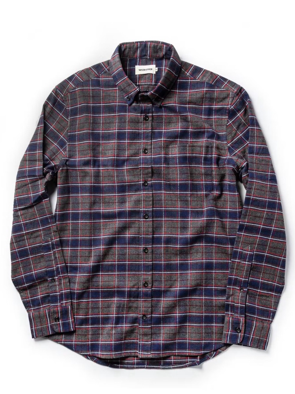 Taylor Stitch | The Jack Shirt in Brushed Grey Plaid, 38 small